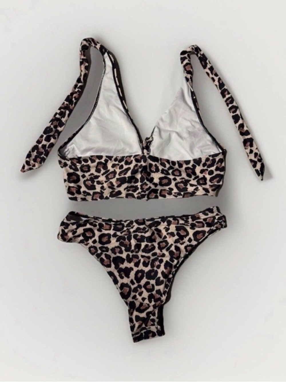 SHEIN Leopard Print Bikini Set - Beige and Black - Picture 2 of 3